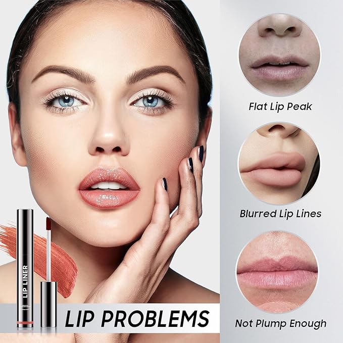 Lip Stain Peel Off - Waterproof Lip Liner, Long Lasting Transfer Proof & Smudge-Proof Lip Liner Stain Moisturizing Easy to Use Natural Lip Color (Coral)