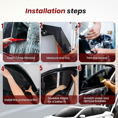 Car Window Tint, 2 PLY 5% VLT Premium Carbon HD Window Roll for Car, Home 36" in x 100'Ft Automotive Car Tint Privacy Film with Strength Adhesive, Blocks UV/IR Rays, Reduce Heat & Glare