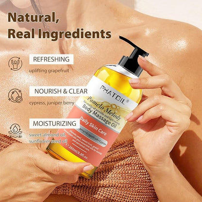 PHATOIL 260ML Grapefruit Body Firming Oil with Juniper Berry,Cypress for Nourish Skin, Long-Lasting Nature Fragrance No Greasy Body & Facial Oil Great for All Skin Types - 8.8FL.OZ
