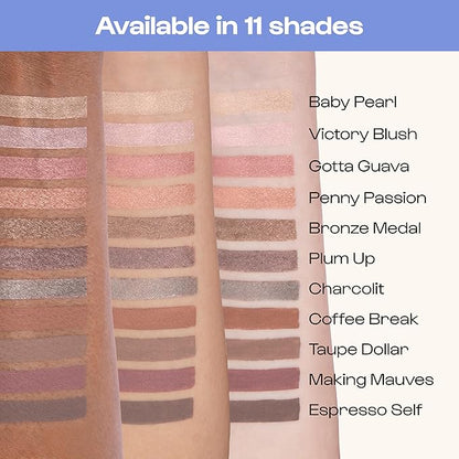 ALLEYOOP 11th Hour Cream Eye Shadow Sticks - Charcolit (Shimmer) - Award-winning Eyeshadow Stick - Smudge-Proof and Crease Proof for Over 11 Hours - Easy-To-Apply and Compact for Travel, 0.05 Oz