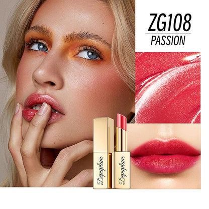 Pink Red Brown Lipstick Set for Women Shimmer Tinted Lip Balm Hydrating Moisturizing Lipstick Cruelty Free Lip Makeup, DM107/108/117