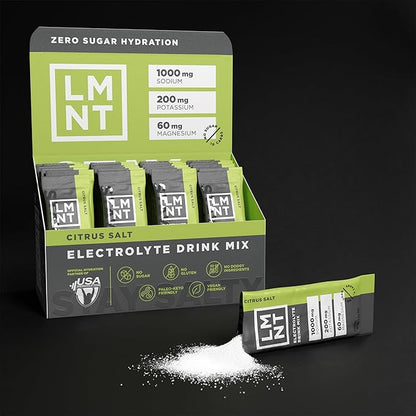 LMNT Zero Sugar Electrolytes - Citrus Salt | Drink Mix | 30-Count