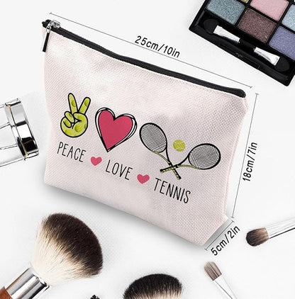 Tennis Gifts Tennis Makeup Bag Pouch, Inspirational Tennis Gifts for Women, Gifts for Tennis Lovers Players Birthday Gift for Coach