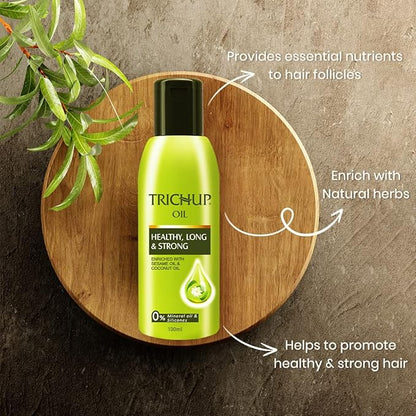 Herbal Hair Growth Oil with Neem, Aloe Vera, Coconut & Sesame | Ayurvedic Anti Hair Fall Treatment for Women & Men | Strengthens Roots, Reduces Breakage, Healthy Hair – Pack of 2 (3.38 fl.oz Each)