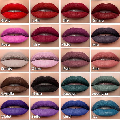 Mynena Deep Eggplant Long Lasting Lipstick for Women Waterproof & Transfer-Proof | Hydrating with Shea Butter | Bold Pigment Matte Color Lip Stain | Talc-Free & Vegan Product that Performs | Mia
