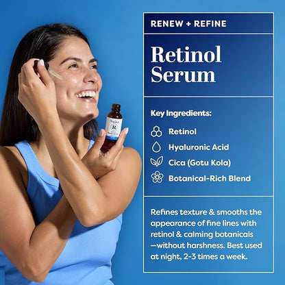 TruSkin Face Serum Duo – Vitamin C & Retinol Serum for Face – Anti-Aging Skin Care Gift Set for Women – Helps Improve Appearance of Fine Lines & Wrinkles for Smoother Looking Skin, 1 Fl Oz, 2 Bottles