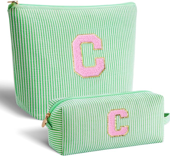 Customized Mothers Day Gifts - Birthday Gift for Mom,Gifts From Daughter,Mother in Law Gifts,Mama Gift Idea,Makeup Bag Set Cosmetic Bag - Green,C
