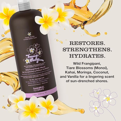 Tweak’d by Nature - Restore Frangi Pangi-Monoi Hair Strengthening Conditioner, Sulfate Free Deep Conditioner for Dry, Damaged Hair, with Coconut, Monoi Oil, and Wild Frangipani for Shine (33.8 ounces)