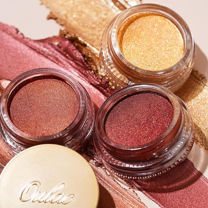 Oulac Copper Eyeshadow Cream - Highly Pigmented Natural Eyeshadow with Moisturizing Formula, Waterproof & Long Lasting, Shimmer Glitter Eye Makeup. 6g (20)