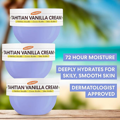Palmer's Cocoa Butter Formula Body Cream, Moisture Drenching Tahitian Vanilla, 8.8 Oz, 72Hr Hydration with Shea Butter & Vitamin E for Softer Skin, Protects & Soothes Dryness, Dermatologist Approved