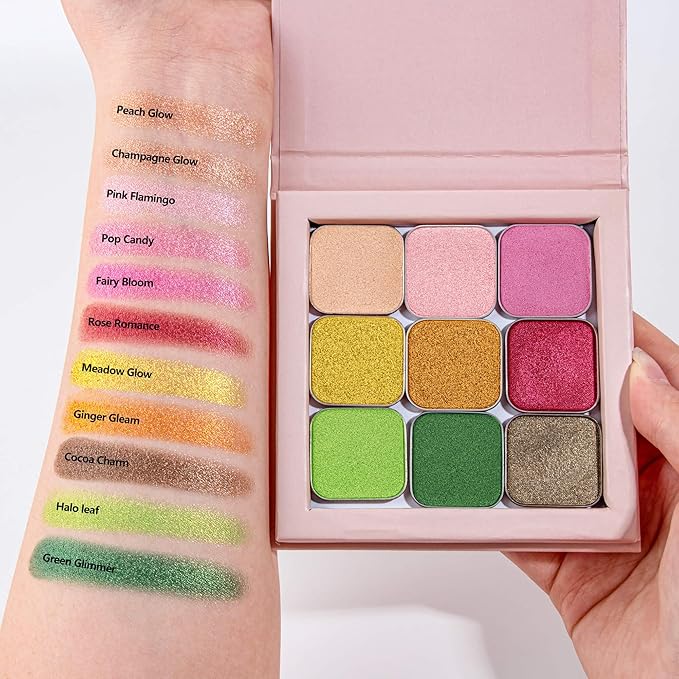 Magnetic Eyeshadow Soft Peach with Hints of Yellow and Pink, Satin Finish, Easy to Blend, Magnetic Pan for DIY Makeup Palette (Peach Glow)