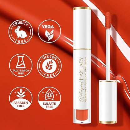 Orange Lipstick Long Lasting Lipsticks for Women Pigmented Smudgeproof Transferproof Vegan Cruelty Free Lip Makeup, A51 In Love