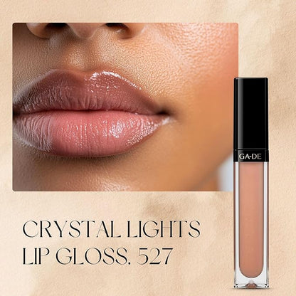 GA-DE Crystal Lights Lip Gloss, 527 - Enriched with Light-Reflecting Crystal Pearls - Smooth Silky, Rich Color - Moisturizes and Adds Shine - 0.2 oz