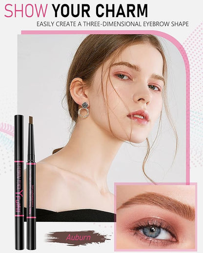 Auburn Eyebrow Pencils for Redhead, Eye Brow Pencil for Women Waterproof