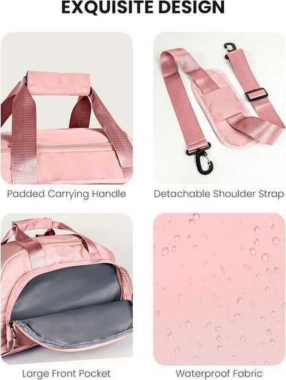 10 11 12 13 14 15 16 Year Old Girl Birthday Gift, Initial Gym Bags with Shoe Compartment, Dance Bag for Girls, Monogram Kid Overnight Bags, Teen Girl Gifts Trendy Stuff (Letter C)