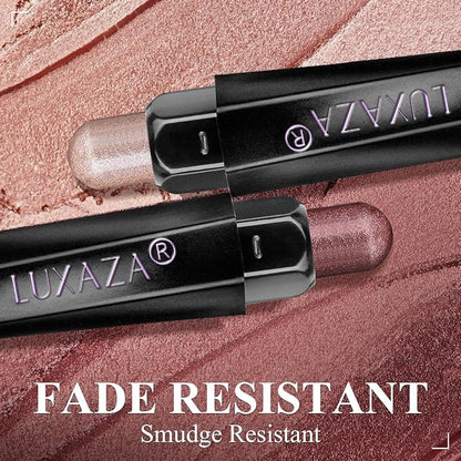 10PCS Eyeshadow Stick,Shimmer And Matte Brown Metallic Cream Eyeshadow Pencil Crayon with Smudge-proof & Waterproof,Eye Brightener Stick, Ideal Gift for Women - Espresso
