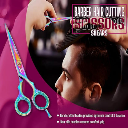Tycon Hair Cutting Scissors Professional 6.5" – Japanese Stainless Steel, 2.7" Razor Edge Blade Barber Scissors – Ergonomic design - Precision Hair Scissors for Smooth Cutting - Salon & Personal Use