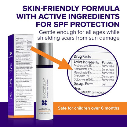 Advanced Scar Treatment with Silishield® & SPF 30 20g - Surgeon-Approved Silicone Scar Gel for Surgical Scars Ideal for Adults & Kids – New & Keloid Scar Treatment & Scar Removal Cream for Old Scars