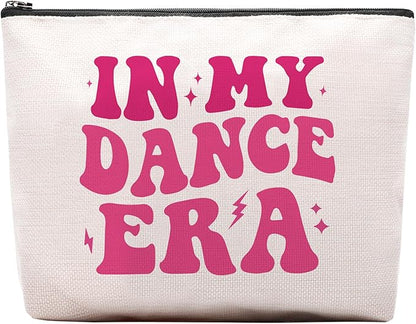 Dancer Gifts Makeup Cosmetic Bag, In My Dance Era Gifts for Dancers Women, Dance Team Coach Teacher Gifts, Birthday Gifts Dance Bag Stuff for Women