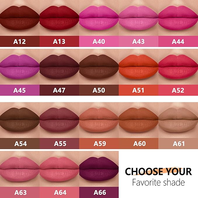 Bright Red Lipstick Long Lasting Lipsticks for Women Pigmented Smudgeproof Transferproof Vegan Cruelty Free Lip Makeup, A52 Enjoyful