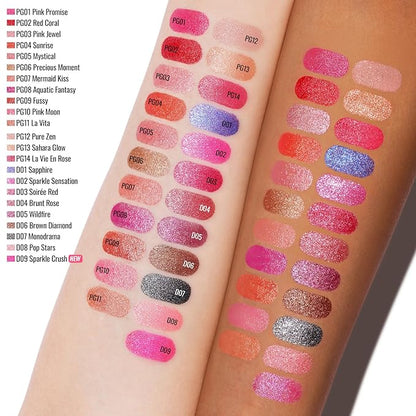 Oulac Shimmer Purple Lipstick for Women, Infinity High Shine Finish, Hydrating Lip Color Infused with Damask Rose Oil for All-Day Comfort, Gluten-Free Vegan Beauty, D05 Wildfire