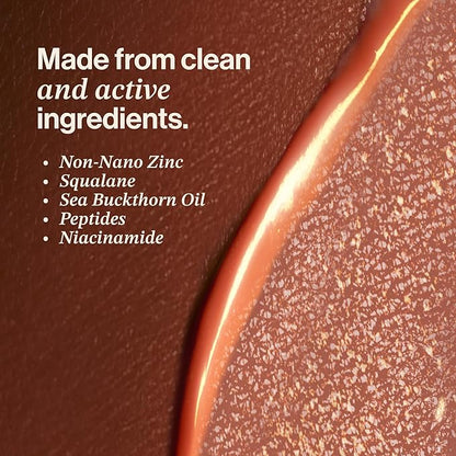 The One Warm Glow Daily Sun Cream SPF 30 – Hydrating Mineral Sunscreen for Face & Neck, Sensitive Skin Safe, with Zinc, Niacinamide, Squalane & Sea Buckthorn, 1 oz