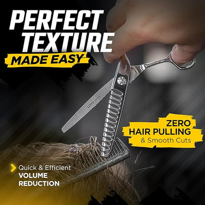 Fagaci Hair Thinning Scissors 6" with 440C Steel, Ultra Sharp & Superior Cuts Texturizing Shears, Extreme Durability Texturizing Scissors, Barber Thinning Shears, Hair Cutting for Women & Men