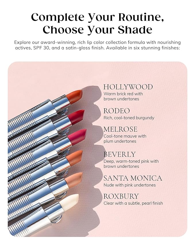 KAPLANMD Perfect Pout SPF Lipstick – Anti-Aging Lipstick with SPF 30, Hyaluronic Acid & Maxi-Lip Peptide – Moisturizing Color for Dry Lips – Non-Sticky Cruelty-Free Formula – BEVERLY