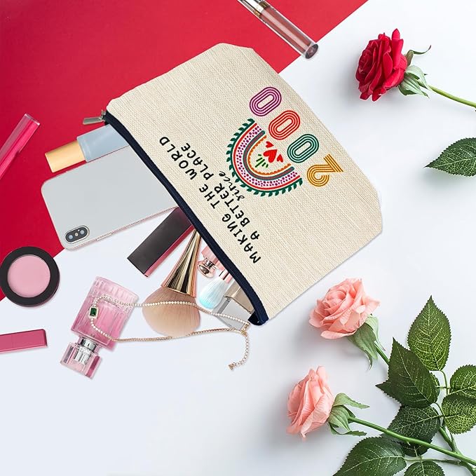 25th Birthday Gifts for Girls Makeup Bags, 2000 Happy 25th Birthday Decorations for Teen Girls, 25 Year Old Girl Birthday Gifts for Daughter, Sister, Granddaughter, Cosmetic Travel Pouch, Christmas