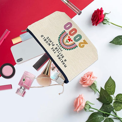 25th Birthday Gifts for Girls Makeup Bags, 2000 Happy 25th Birthday Decorations for Teen Girls, 25 Year Old Girl Birthday Gifts for Daughter, Sister, Granddaughter, Cosmetic Travel Pouch, Christmas