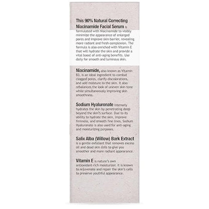 Purifect Niacinamide Serum for Face – Dark Spot Corrector, Tightens Skin & Minimizes Pores – Made in USA – With Vitamin E & Hyaluronate to Hydrate, Smooth Fine Lines & Support Radiant Complexion