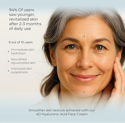 Anti-Aging Face Cream $6.46/oz - 5% Marine Collagen 3% Retinol 5% Hyaluronic Acid - Wrinkle Firming Moisturizer Face Neck - Professional Strength 3.7oz - 1 Finger Cream Dispenser