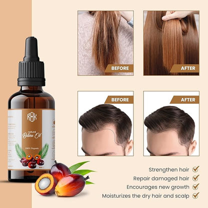 Batana Oil for Hair Growth Natural Scalp Oil for Strengthening, Repairing Damaged Hair, and Encouraging New Growth Pure & Paraben-Free Hair Growth Oil with Easy Dropper Lid and Eyelash kit