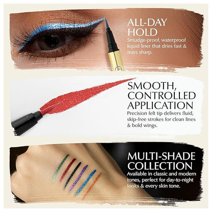 EPILYNX Waterproof Eyeliner - Smudge-Proof Liquid Eyeliner Pen with Precision Tip for Smooth, Long-Lasting Application - Vegan, Hypoallergenic & Gluten-Free Eye Liner - 6 Shades 2mL each Gift Set
