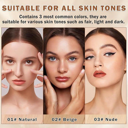 Air Brush Makeup Foundation,Flawless Airbrush Foundation for Older Women,Teenagers,Middle-aged and Mature Skin,Lightweight Moisturizing,Buildable Coverage for Smooth Radiant Skin (02 Beige)