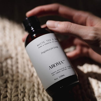 Aromatech White Tea & Bamboo Aroma Essential Oil Blend: Luxury Hotel Inspired Aromatherapy with for Ultrasonic Diffusers & Nebulizers - 4 fl oz, 120 mL