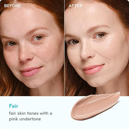 pūrlisse Perfect Glow BB Cream with SPF 30 - Matte Meets Dewy Finish - Enriched with Goji & Hawthorn Berry to Help Improve Skin Texture & Radiance - Fair (1.4 oz)