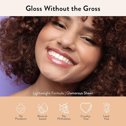 Juwel Cosmetics Luminizing Lip Gloss – Hydrating & Moisturizing for Dry Lips with Beeswax, Castor Oil & Vitamin E, Smooth Finish Tinted Lip Gloss for Women, Vegan, Cheeky