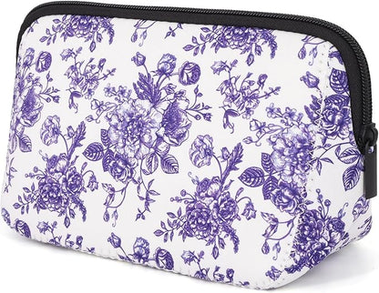 Cosmetic Bag Waterproof Neoprene Zipper Pouch Travel Portable Toiletry Makeup Bags Organizer Case for Women and Girls