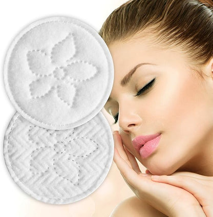 Premium 100% Cotton Rounds (300 Count) - Soft and Gentle Makeup Remover and Cleansing Pads for Face, Nail, and Personal Care - Absorbent, Textured, Lint-Free, and Hypoallergenic
