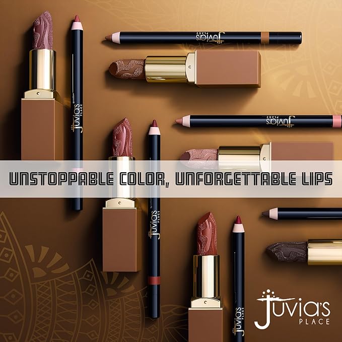 Juvia's Place Long Wear Lip Pencil – Espresso – Waterproof & Kiss-proof, Long Lasting Lip Liner, Smooth Makeup Application - Soft Matte Finish Base for Lipstick - 13 Hours of Wear for Everyday Use