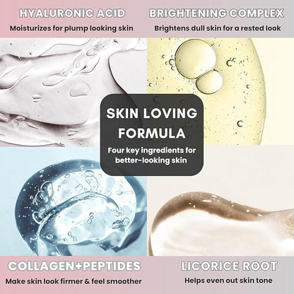 Glov Beauty Micro Infusion System for Face & Lips – 0.25mm 24k Gold Cosmetic Facial Stamp with Hyaluronic Acid, Collagen Peptides & Licorice Root Serum Ampoules | At-Home Hydrating & Plumping Glow Kit