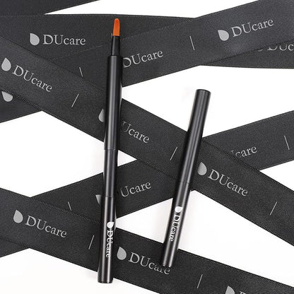 DUcare Lip Brush Retractable Professional Lipstick Brush Travel Portable Vanity lip scrub brush Gloss Makeup Brush Tool (Black)