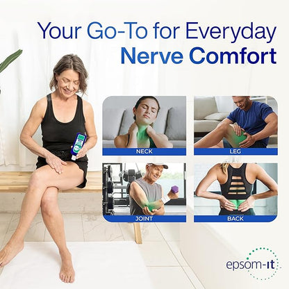 Epsom-It Soothing Nerve Lotion - Epsom Salt Magnesium Lotion, Topical Magnesium Cream with Capsaicin & Arnica to Provide Comfort for Legs, Knee and Feet, 8.0 oz., 2-Pack