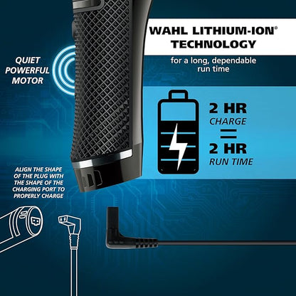 Wahl USA Pro Series High Visibility Skeleton Style Trimmer, Lithium-Ion Cordless USB Rechargeable All in One Shaving & Close Cutting Beard Trimmer for Men with Near Zero Gap Blade – 3026018