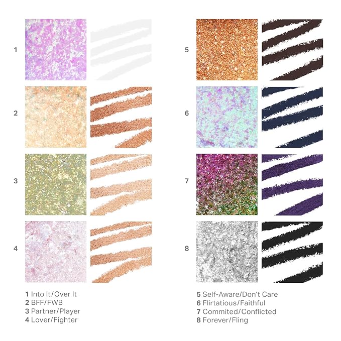 Morphe Mixed Signals Dual-Ended Eyeshadow Stick - Cream Eyeshadow Pigment & Chrome Liquid Flakes for Bold, Layered Eye Makeup Looks - Partner/Player (0.96 oz)