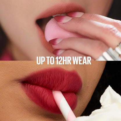 MAYBELLINE Super Stay Teddy Lip Tint, Long Lasting Matte Lipstick For Up To 12HR Wear, Petalcore, 1 Count