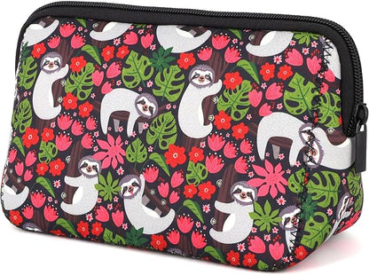 Cosmetic Bag Waterproof Neoprene Zipper Pouch Travel Portable Toiletry Makeup Bags Organizer Case for Women and Girls
