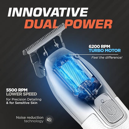 Fagaci Professional Hair Trimmers for Men, Zero Gap Trimmer with Powerful Motor, Hair Detailer Trimmer Cordless, Hair Edger for Barber