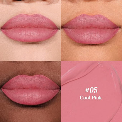 bayfree 2-IN-1 Lip Liner and Lip Stain, High Pigmented Long Lasting Velvet Lip Tint, Well-Defined Lipliner, Weightless Waterproof Not Animal Tested, Matte Finish Makeup